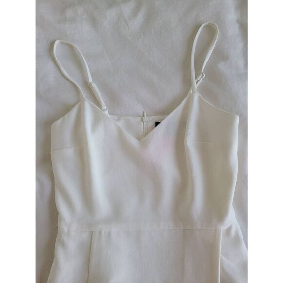 French Connection Stretch V-Neck Sleeveless Demi Mini Envelope Dress Summer Whit - Picture 6 of 10